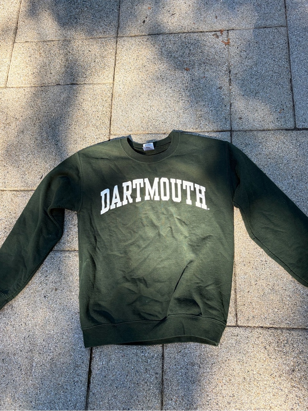 Gildan Dartmouth Green Crewneck Sweatshirt - White Lettering